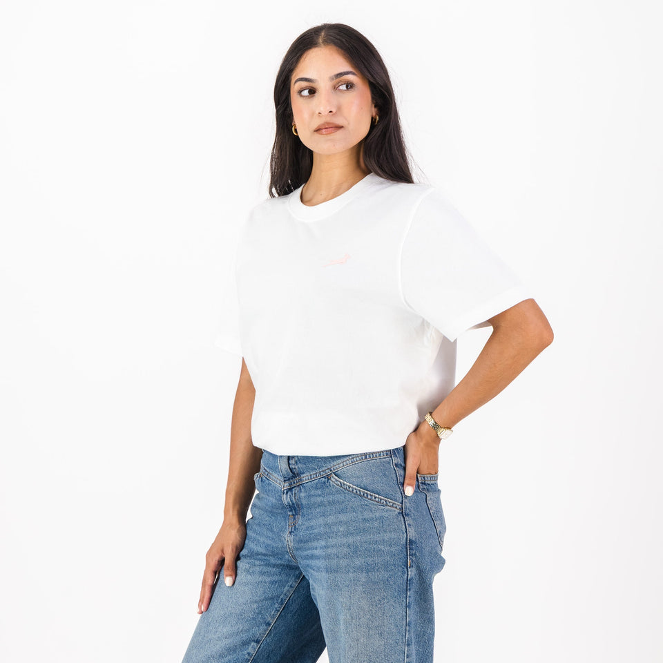 Springboks HS Sml Logo L Crew Tee-White
