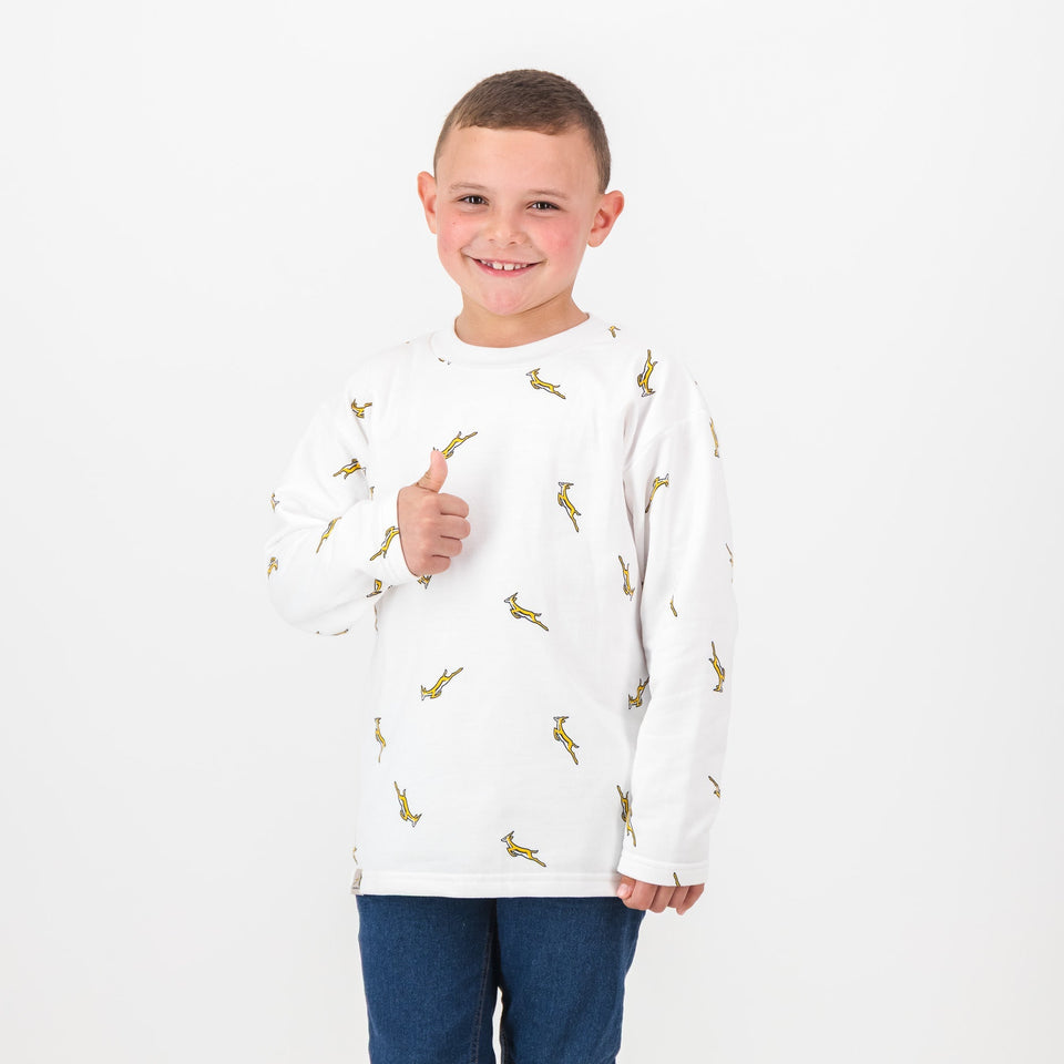 Springboks Kids Bokkies Fleece Sweat-White