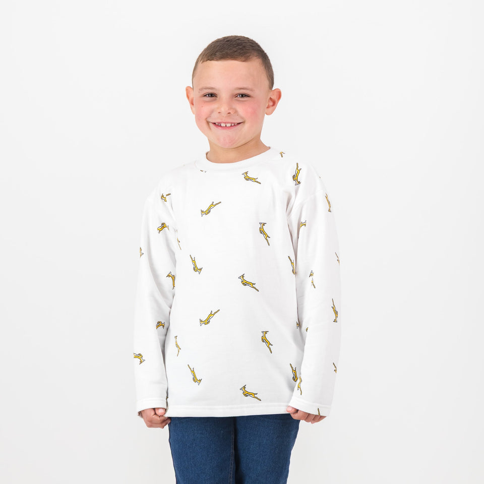 Springboks Kids Bokkies Fleece Sweat-White
