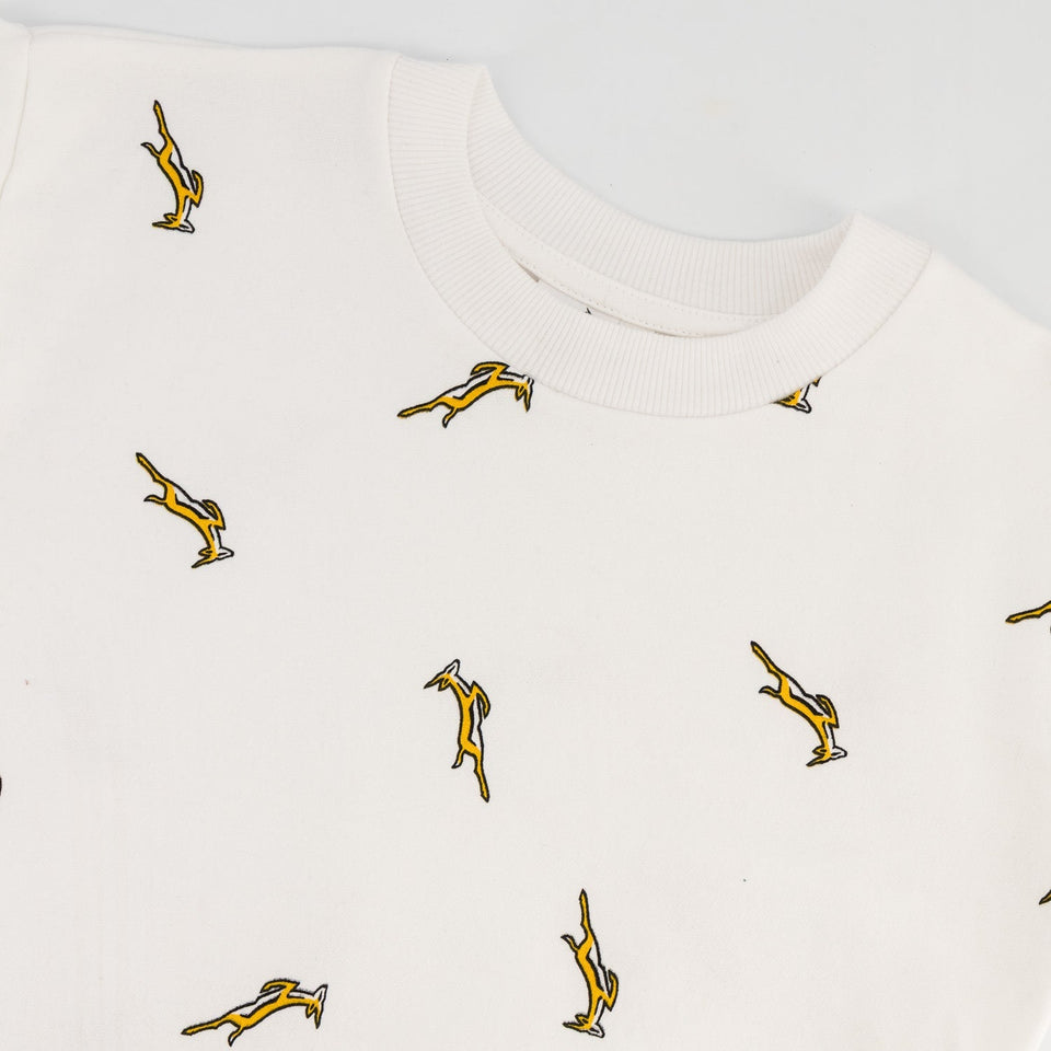 Springboks Kids Bokkies Fleece Sweat-White