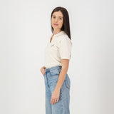 Springboks Knitted Crop SS Polo-Ivory