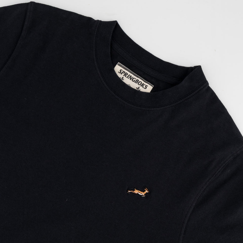 Springboks LC EMB Regular Crew Tee - Black