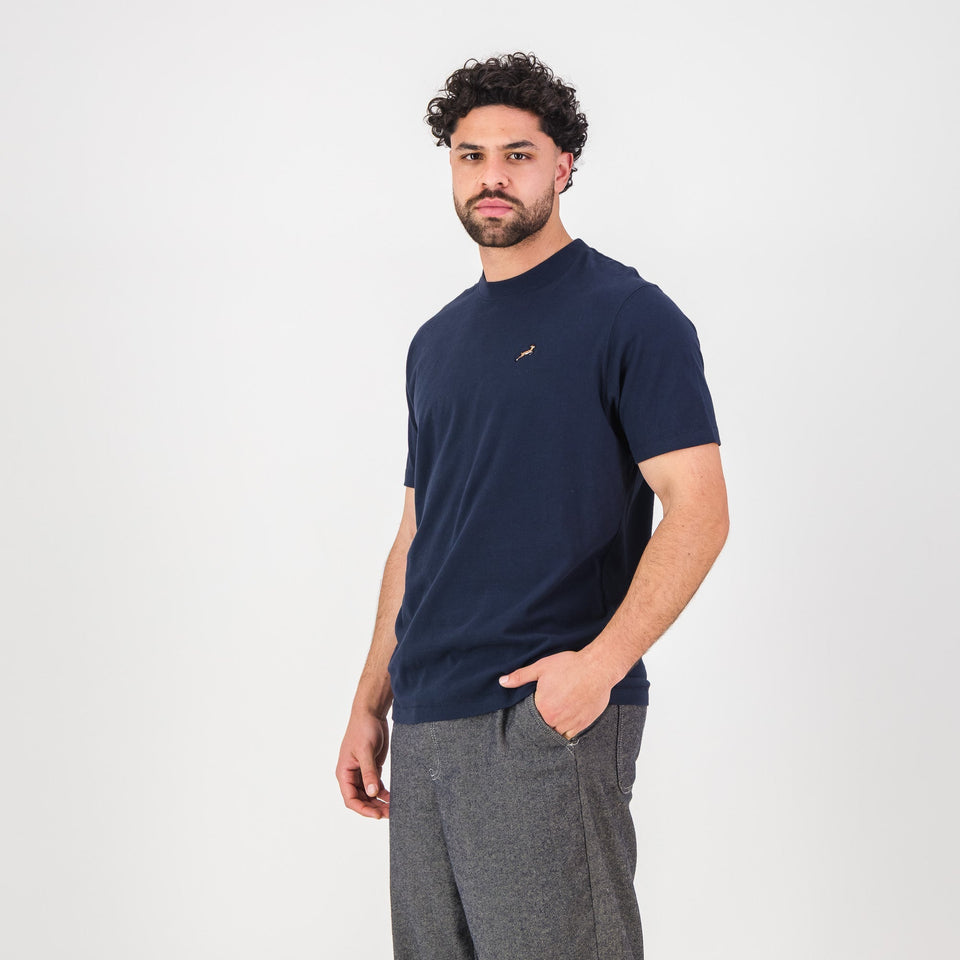 Springboks LC EMB Regular Crew Tee - Navy