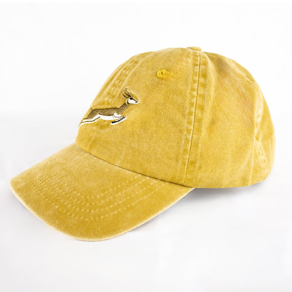 Springboks Natural Emb Dad Cap - Mustard