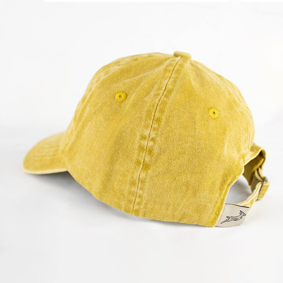 Springboks Natural Emb Dad Cap - Mustard