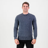 Springboks Overdyed Crew Neck Knit - Navy