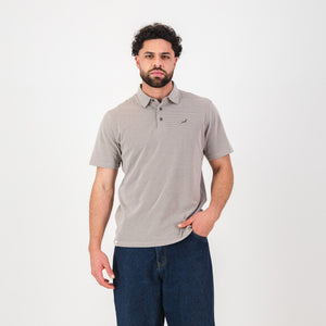 Springboks Pique Striper SS Polo - Tobacco Brown