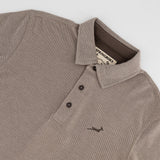Springboks Pique Striper SS Polo - Tobacco Brown
