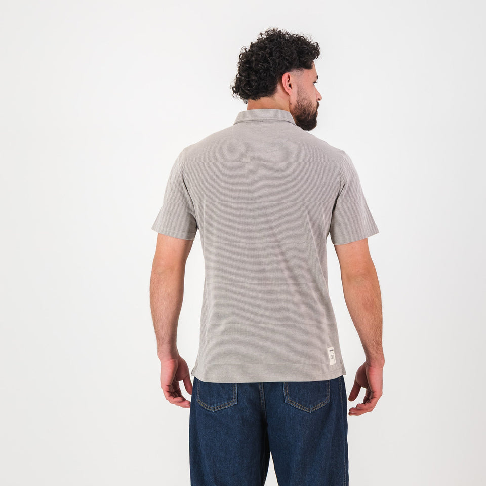 Springboks Pique Striper SS Polo - Tobacco Brown