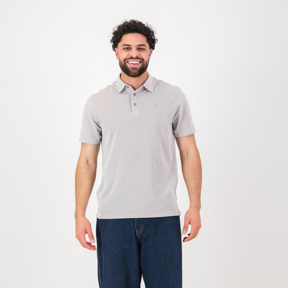 Springboks Pique Striper SS Polo - White
