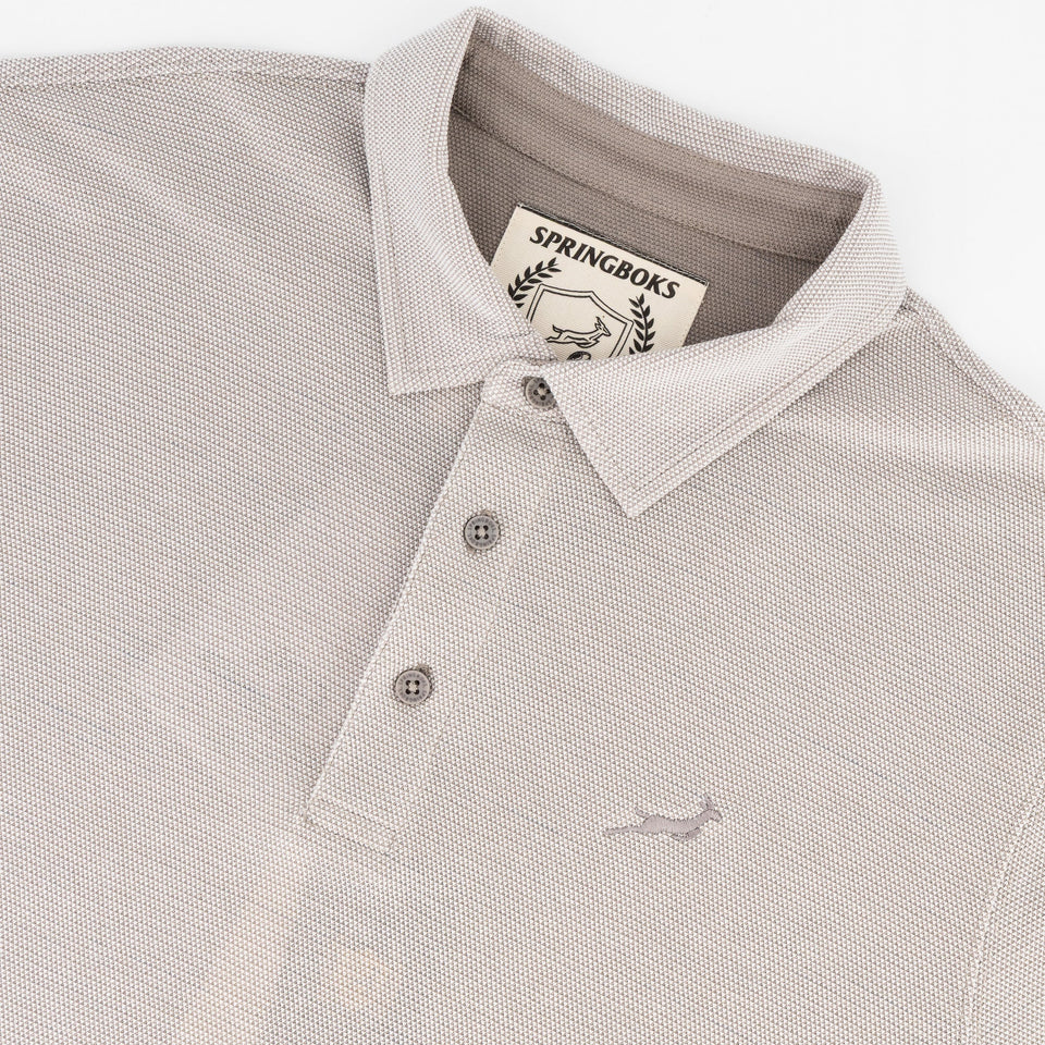 Springboks Pique Striper SS Polo - White