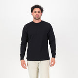 Springboks SML EMB LS Crew Tee - Black