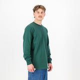 Springboks SML EMB LS Crew Tee - OS Green