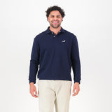 Springboks SML EMB LS Polo-Navy