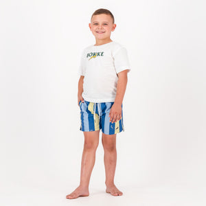 Springboks Stripe Print Kids Swim Shorts - Skyway