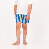 Springboks Stripe Print Kids Swim Shorts - Skyway