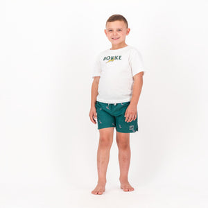 Springboks Summer Pop Print Kids Swim Shorts - Teal