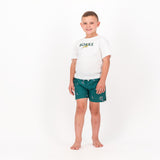 Springboks Summer Pop Print Kids Swim Shorts - Teal