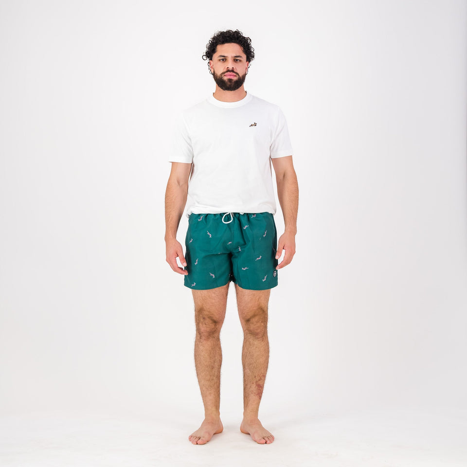 Springboks Summer Pop Print Swim Shorts - Teal