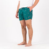 Springboks Summer Pop Print Swim Shorts - Teal