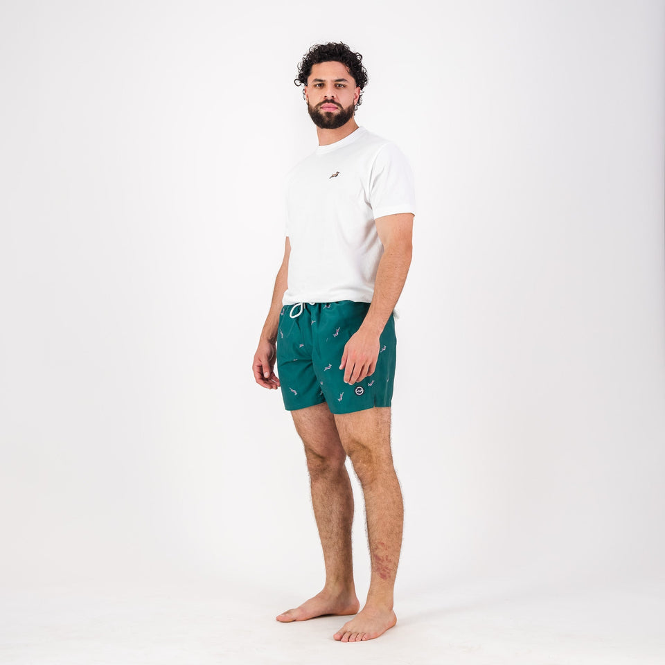Springboks Summer Pop Print Swim Shorts - Teal