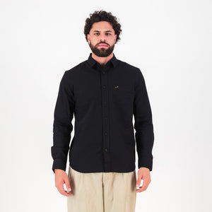 Springboks Tailored LS Oxford Shirt-Black