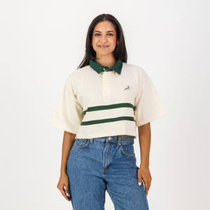 Springboks Twill Hoop SS Crop Rugby Jersey - Sugar Sizzle