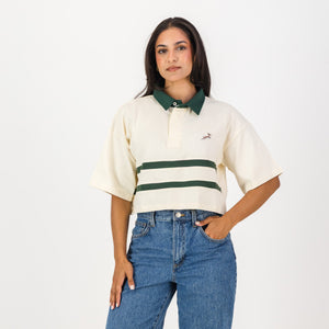 Springboks Twill Hoop SS Crop Rugby Jersey - Sugar Sizzle