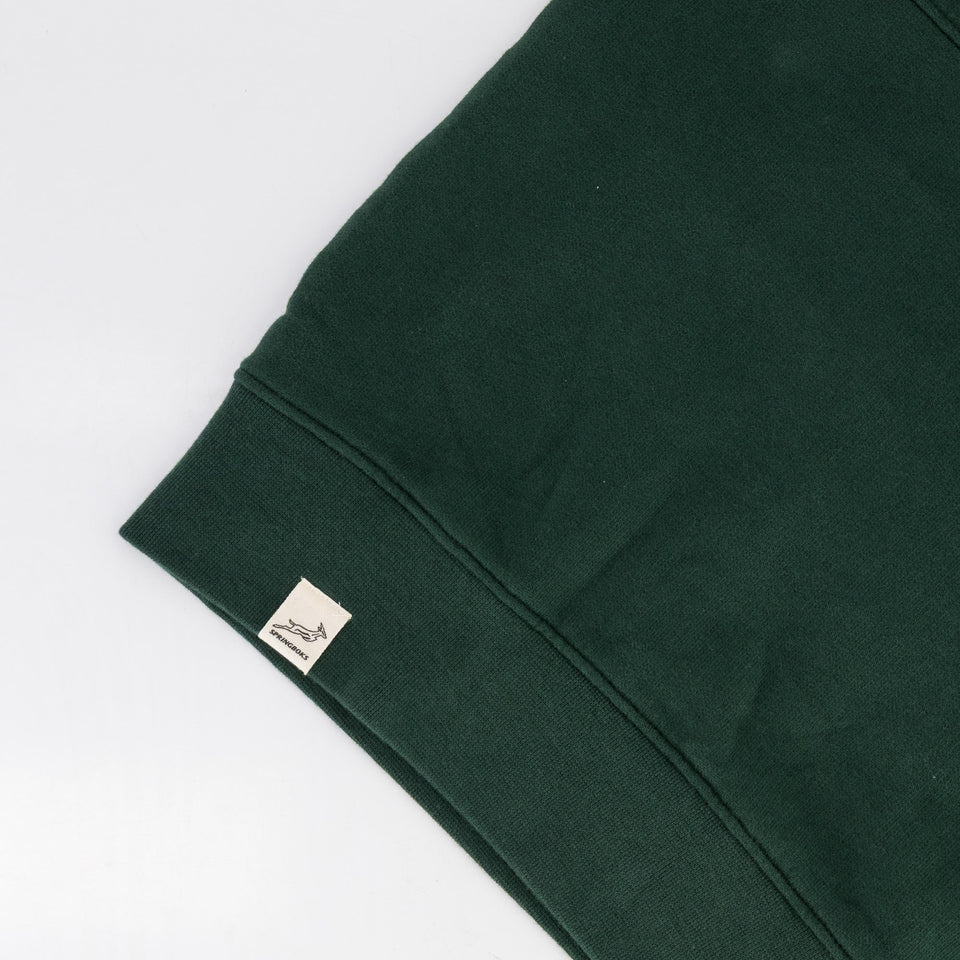 Springboks Twill SLV Quarter Zip Sweat - OS Green