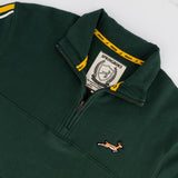 Springboks Twill SLV Quarter Zip Sweat - OS Green