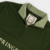 Springboks Word Quarter Zip Sweat - Military Olive
