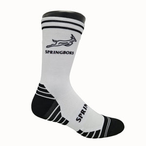 Springboks SML Outline Bok Versus Sock - White
