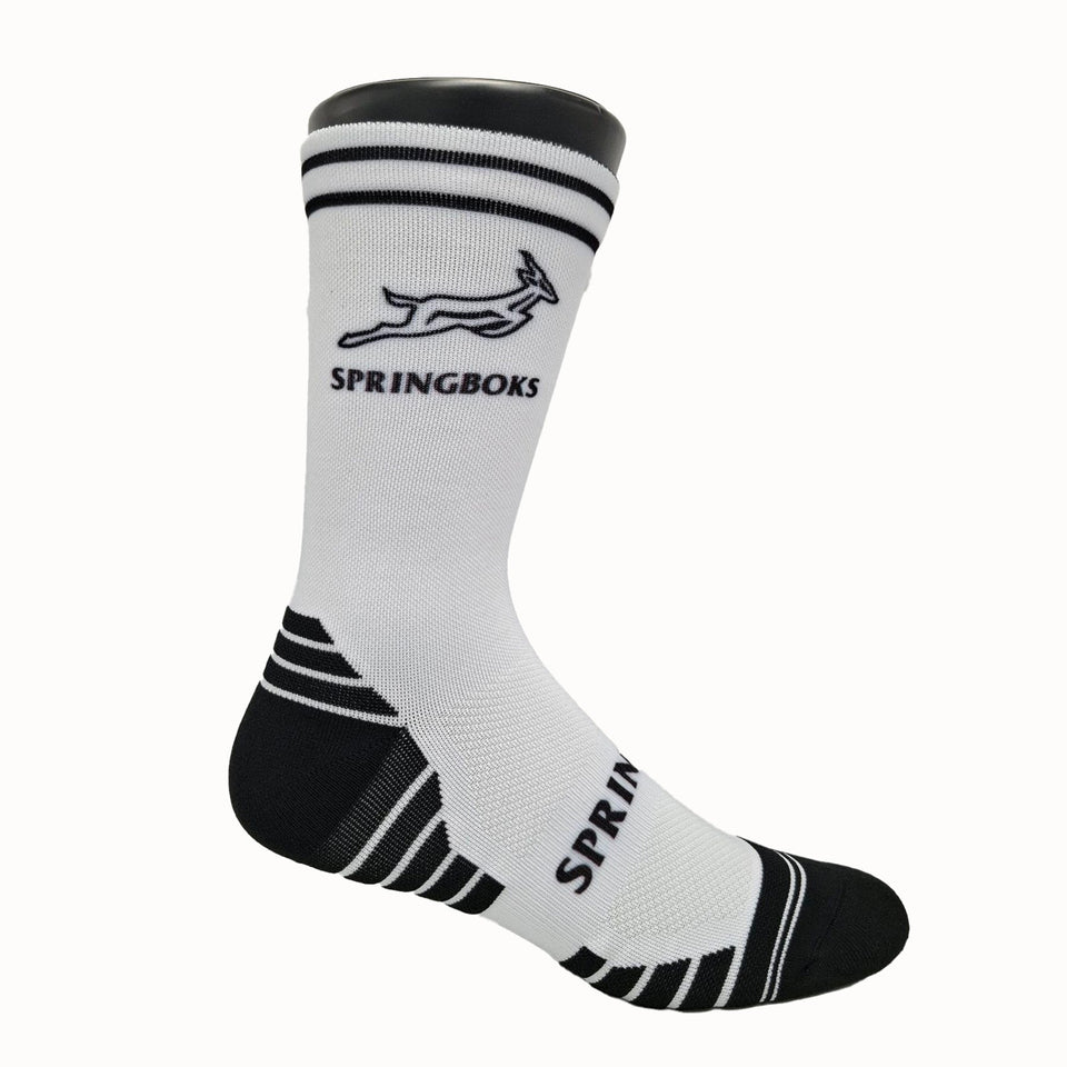 Springboks SML Outline Bok Versus Sock - White