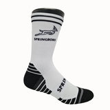 Springboks SML Outline Bok Versus Sock - White